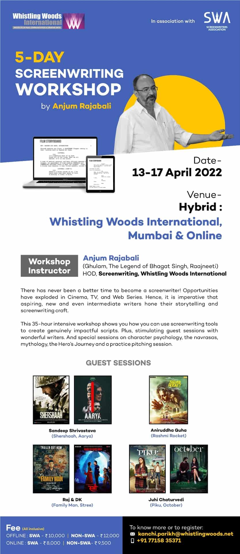 2Day Mythology & Screenwriting by Anjum Rajabali WWI