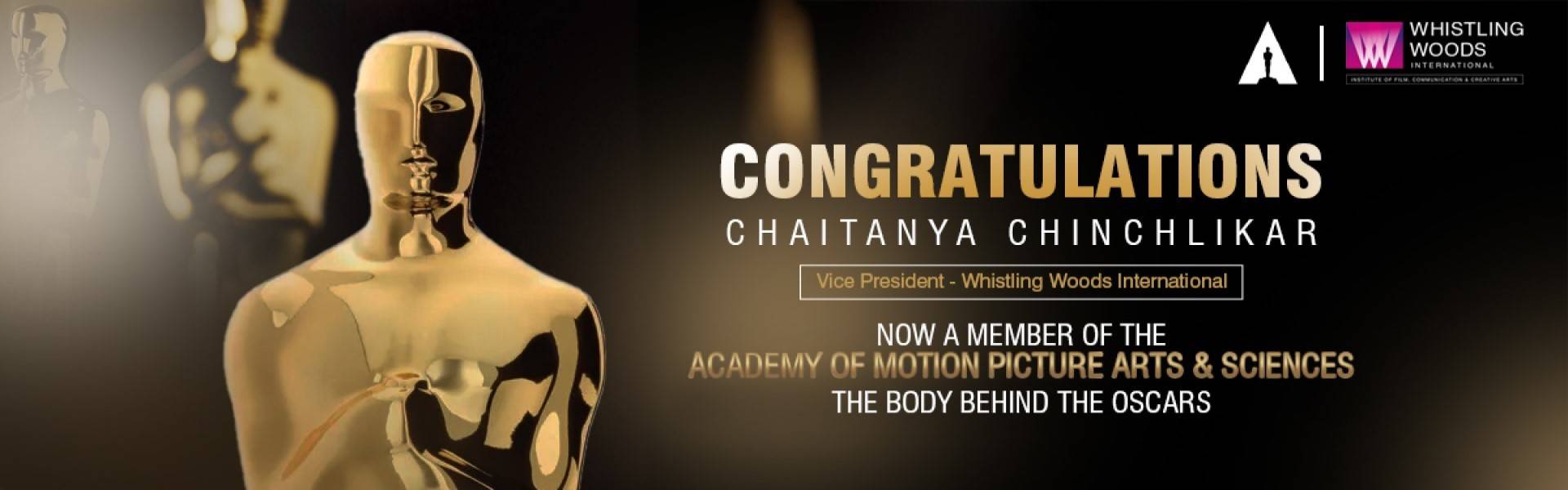 Chaitanya Chinchlikar - Now a member of Motion Picture Arts & Sciences